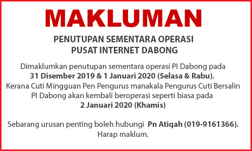 NOTIS PENUTUPAN PI 1 jan 2020