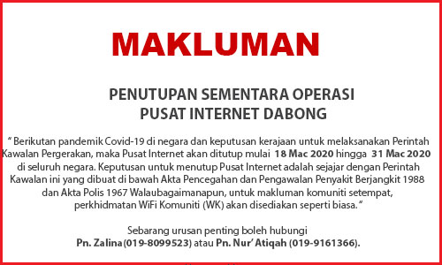 NOTIS PENUTUPAN PI 18 MAC 31 MAC