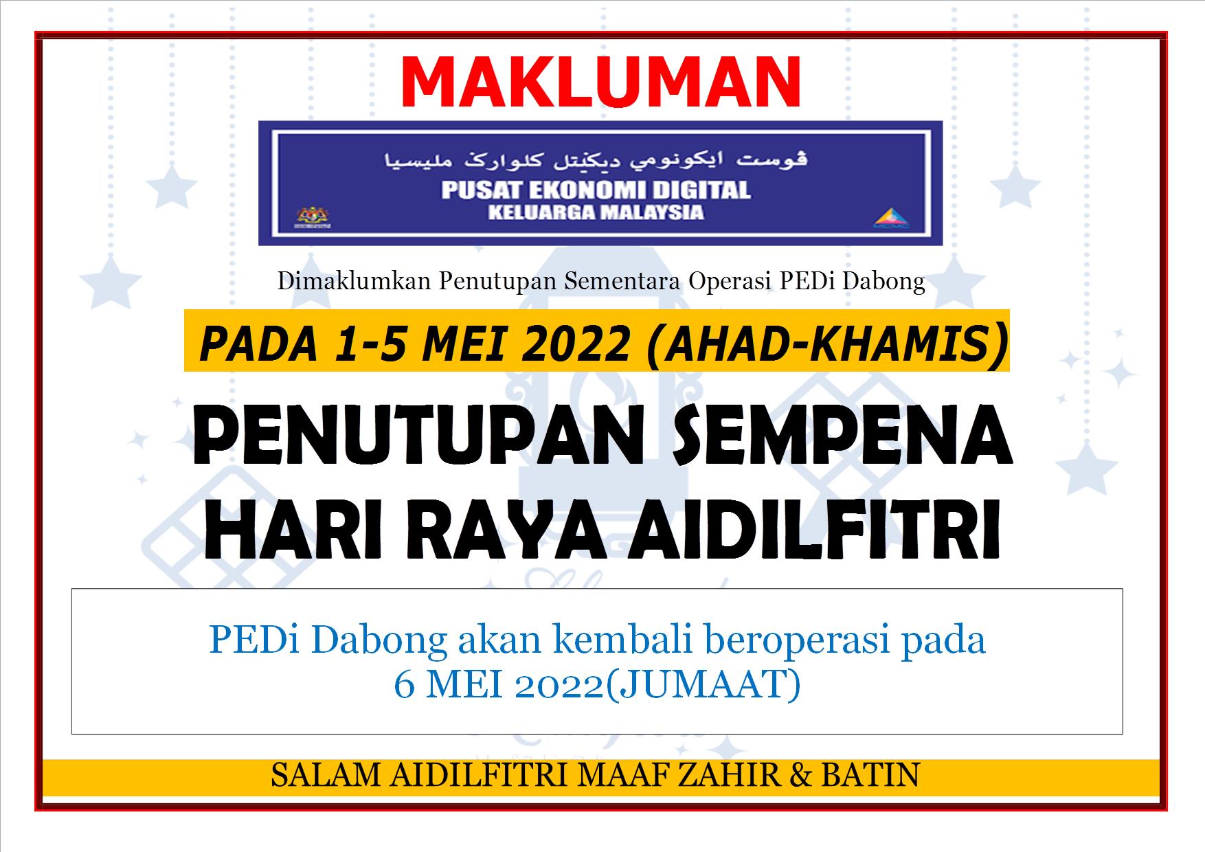 notis penutupan raya