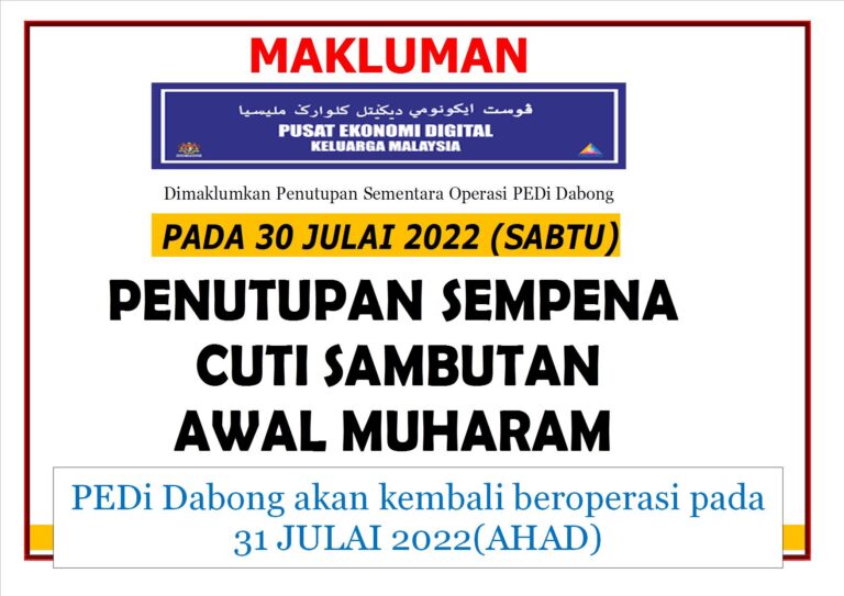 notis penutupan awal muharam