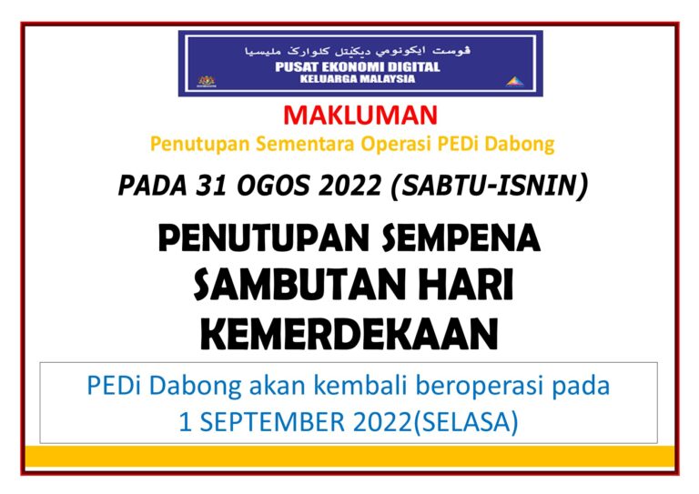 notis penutupan merdeka