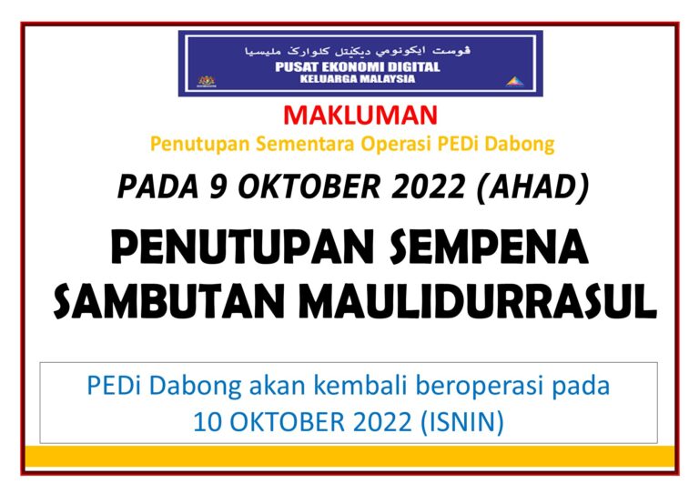 notis penutupan maulidurrasul
