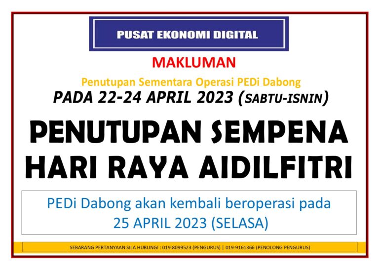 notis penutupan RAYA